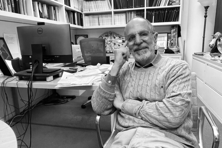 P.I. Robert Cava in his office at Princeton Chemistry.