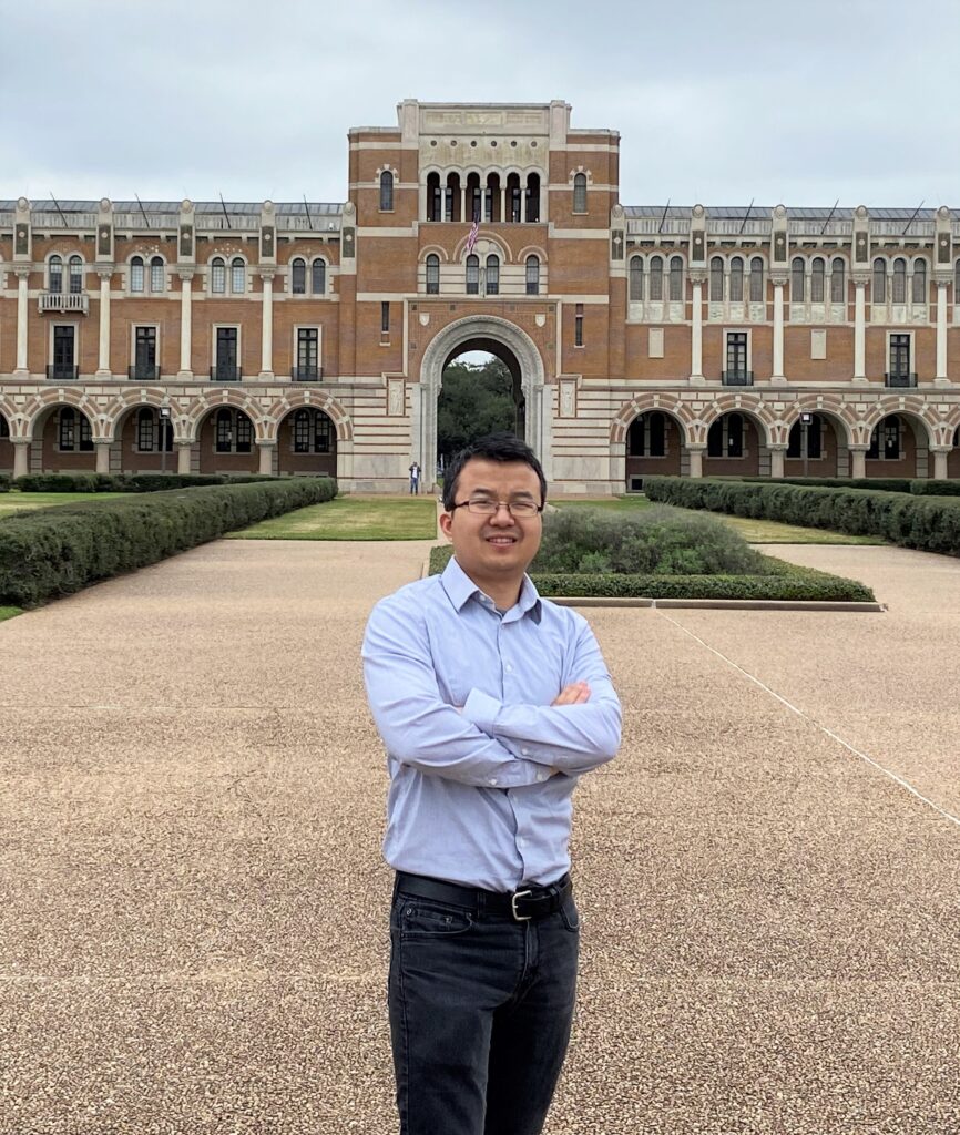 Shiming Lei, a former postdoc in the Schoop Lab, at his new position at Rice University.