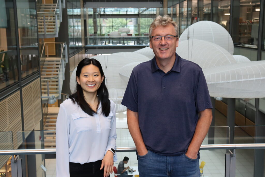 Fifth-year grad student Amy Chan and P.I. David MacMillan.