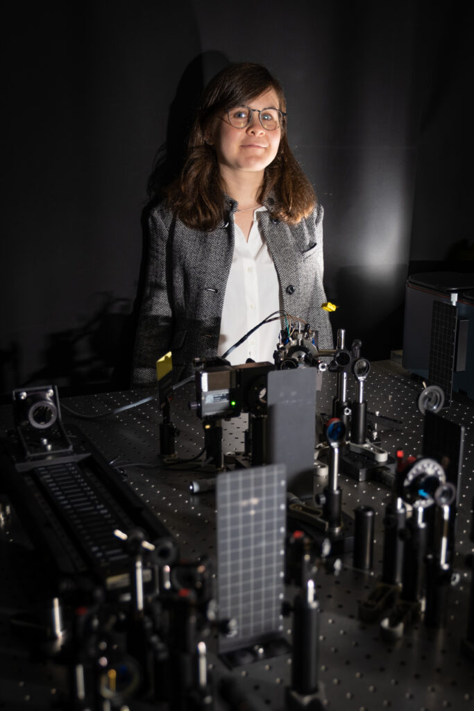 Full-color Marissa Weichman in her spectroscopy lab