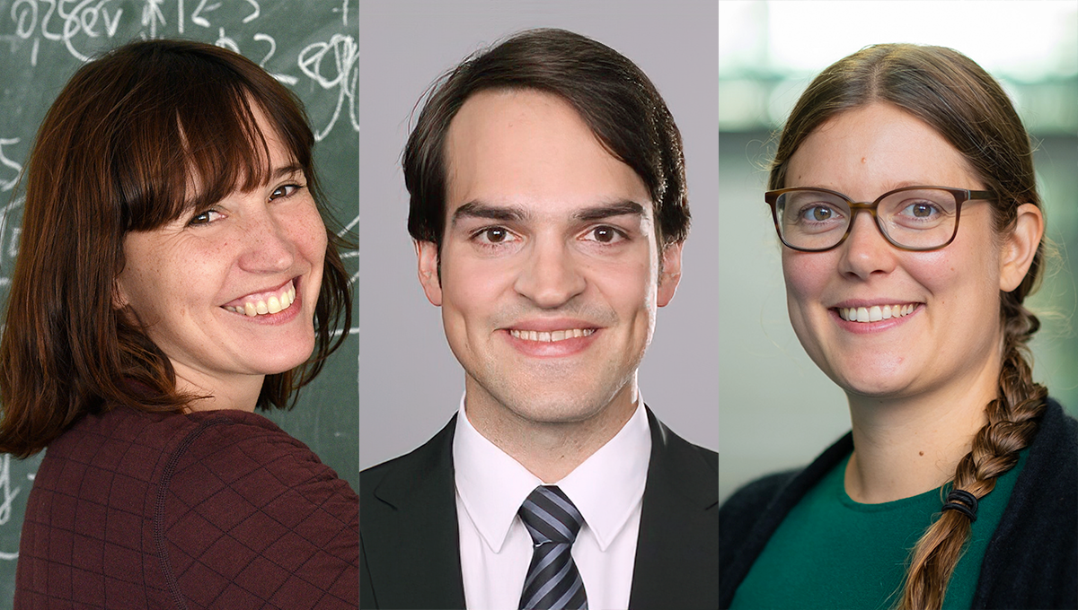 Paper authors Maia Vergniory, Niels Schroter, and Princeton Chemistry's Leslie Schoop.